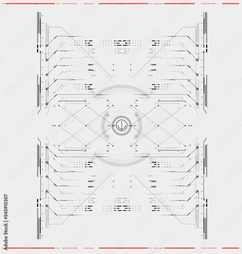 Poster cyberpunk futuristic poster. tech abstract poster template with hud elements. modern flyer for web a
