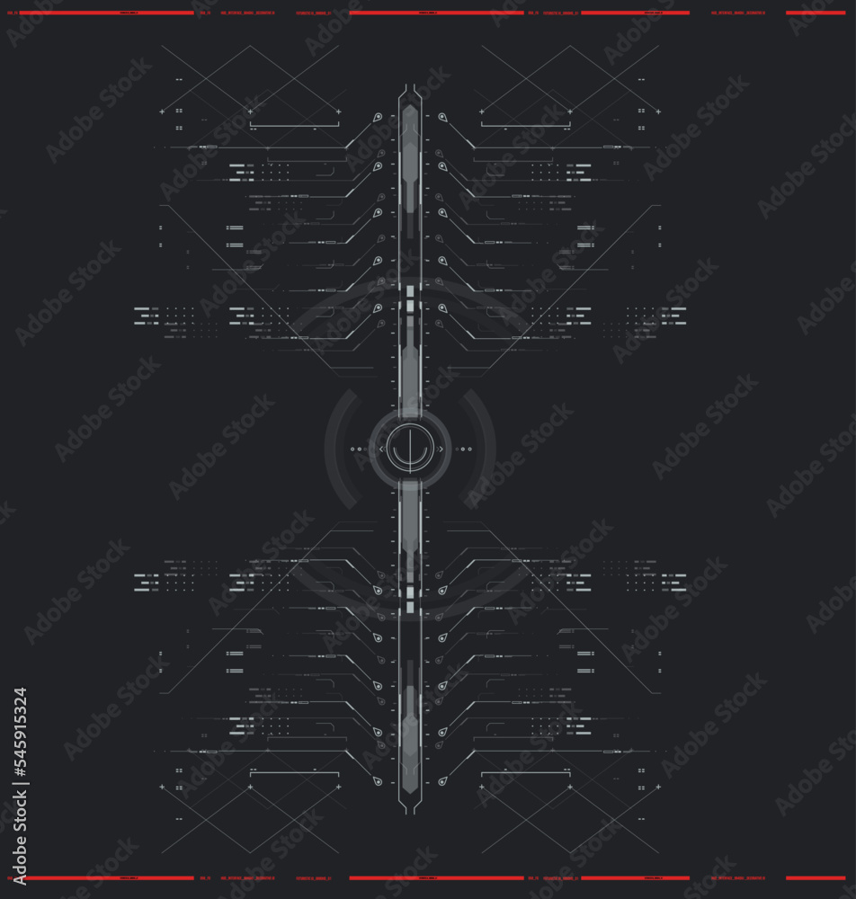 Poster cyberpunk futuristic poster. tech abstract poster template with hud elements. modern flyer for web a