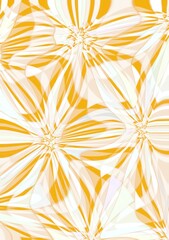Fototapeta na wymiar Abstract pattern with yellow flowers
