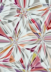 Abstract background with geometric flowers