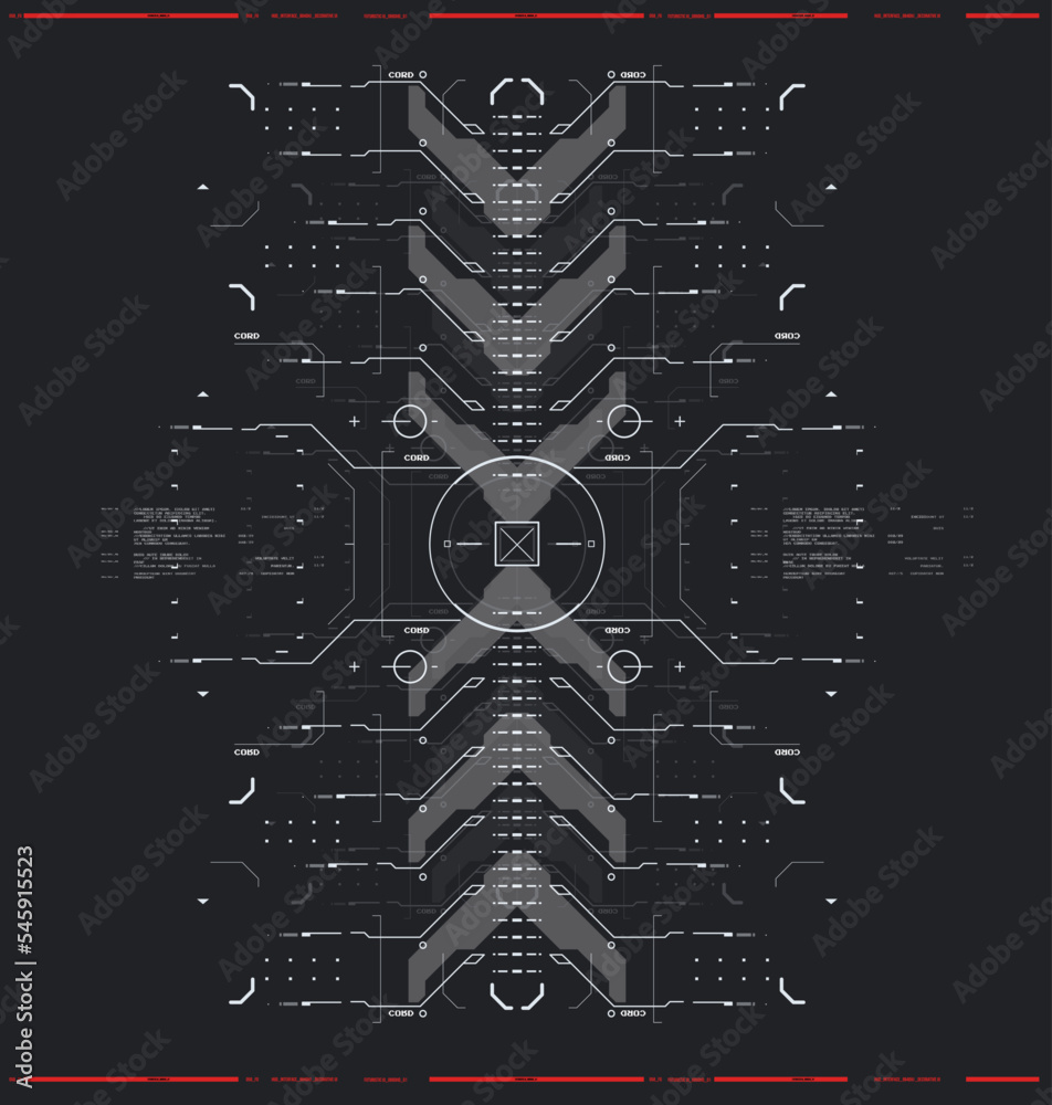 Poster cyberpunk futuristic poster. tech abstract poster template with hud elements. modern flyer for web a