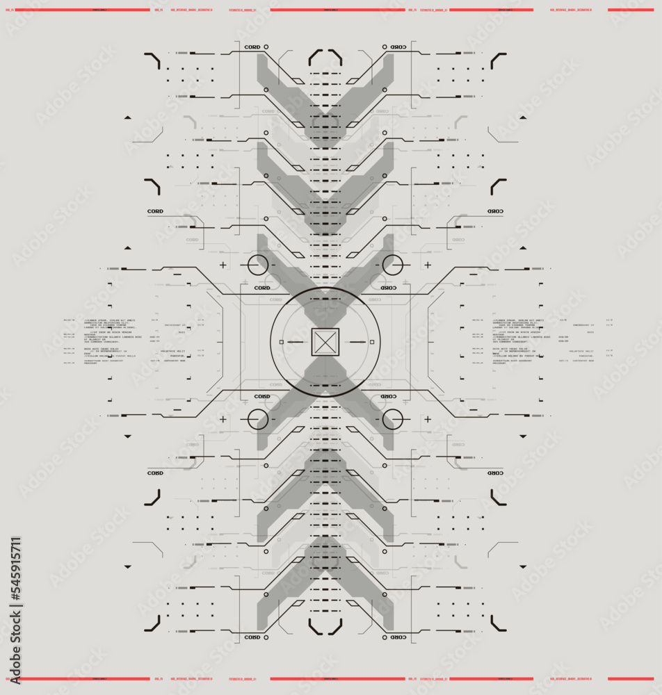 Poster cyberpunk futuristic poster. tech abstract poster template with hud elements. modern flyer for web a
