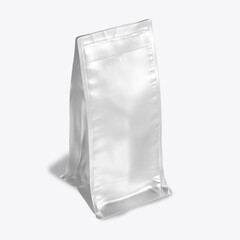 Metallic Food Bag Mockup. 3D render