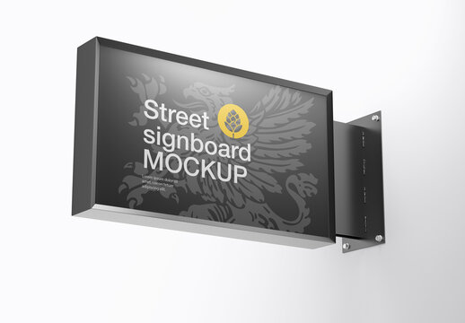 Signboard Wall Mockup