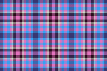 Plaid textile check. Background texture tartan. Seamless vector pattern fabric.