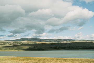 clouds over the lake