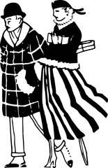 illustration of a couple