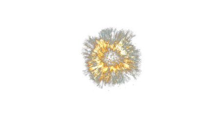 Fototapeta premium fireworks simulation, fireworks bright rays and points of light, magic abstract figures transparent background. points and particles. explosion