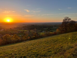 Coucher de soleil dans le Lot