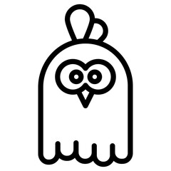 chicken face icon