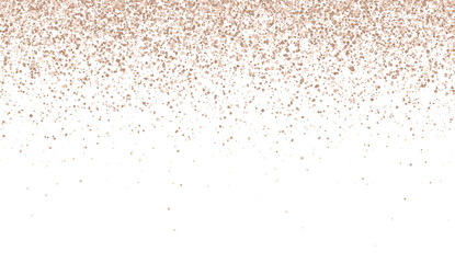 Bronze glitter particles isolated