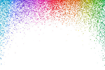 Multicolor confetti arch shape isolated