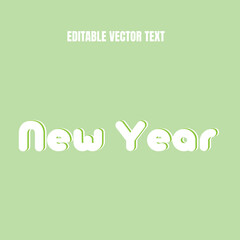 New Year editable vector text effect