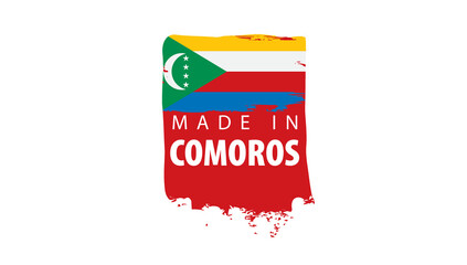 Comoros flag, vector illustration on a white background