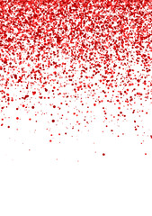 Sparkling scattered red glitter holiday