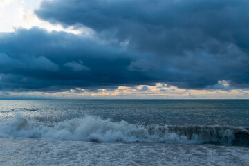 clouds over the river