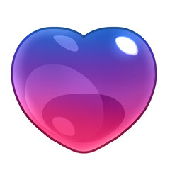 カラフルなハートのイラスト　バレンタイン　ライフポイント　宝石　ゲームアイテム　装飾アイコン