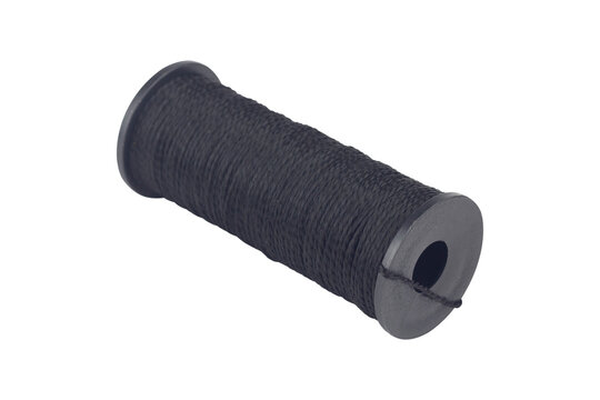 roll of black kapron thread, isolate