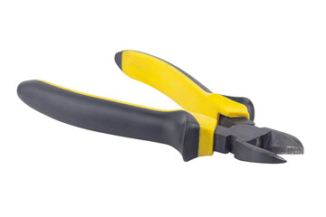 wire cutters, old wire cutters with rubberized handles, isolate