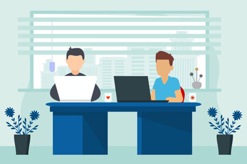 Office Work Illustration