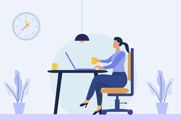 Office Work Illustration