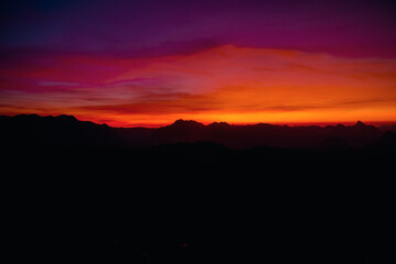 sunset in the mountains