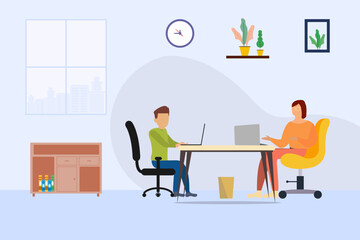 illustration For Office Work