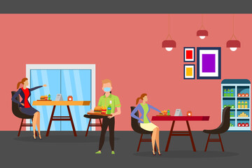 Fototapeta premium Fast Food Illustration