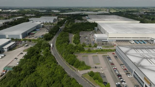 Rugby Gateway Warehouses Distribution Logistics Industrial Buildings Aerial View