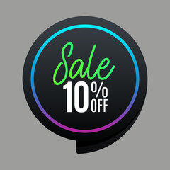 Discount for 10% Sale Black Friday Vector