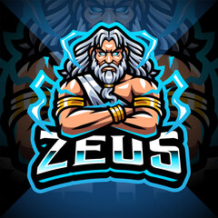 Zeus esport mascot logo design © Visink.art