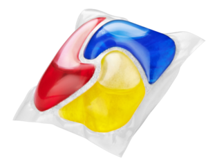 Liquid detergent. Washing capsule pod