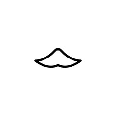 Retro mustache icon. Simple style Man hair salon big sale poster background symbol. Man hair salon brand logo design element. T-shirt printing. Vector for sticker.