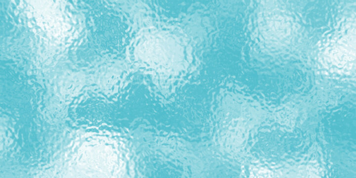 Transparent glass window with drops of water.Frosted glass texture.Blue glass texture background.Light matte surface. Frosted plastic. Vector illustration background.><