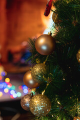 christmas 2022 tree decoration balls at home