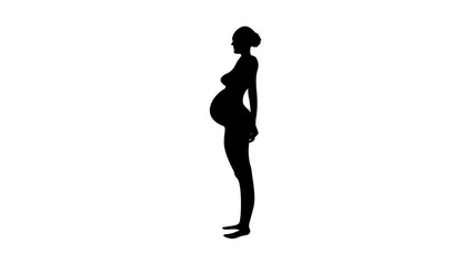 pregnant woman silhouette