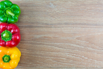 Sweet pepper on a wooden background