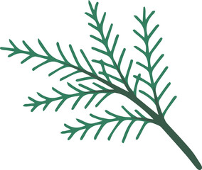 Fototapeta premium Holly Leaves Christmas Illustration