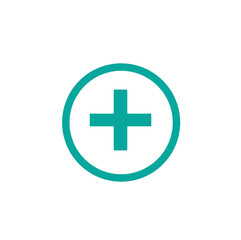 addition icon, flat addition illustration, plus sign symbol isolated on white background