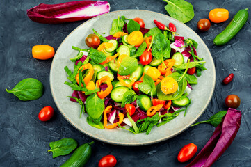 Bright, colorful vegetable salad