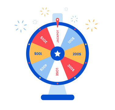 Wheel of fortune background. Vector lucky roulette illustration. Online casino concept.