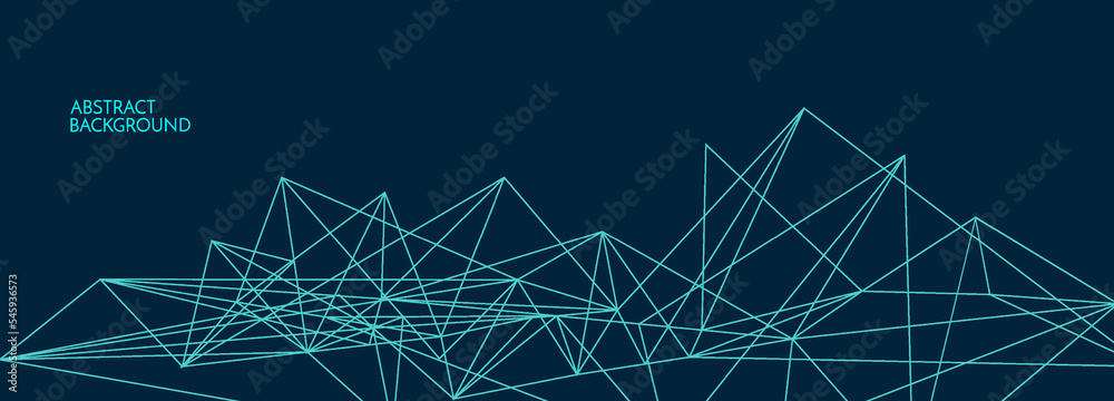 Poster Connection background. Network concept with dots and lines. Vector illustration
