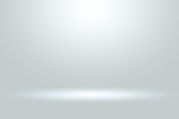 Abstract luxury dark grey gradient used as background with white spotlight background light for displaying your products or artwork.