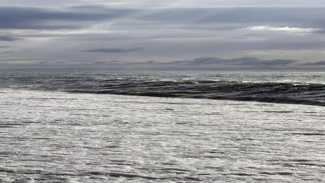 Waves on a seashore
