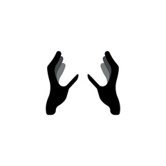 Buddha hands icon. Simple style Buddha religion holiday poster background symbol. brand logo design element. Buddha hands t-shirt printing. Vector for sticker.