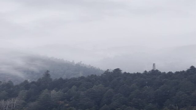 fog over the mountains