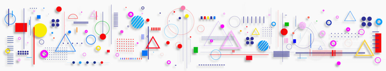  colorful pattern  with geometric shapes