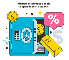 Inflation encourages people to open deposit accounts. Economics crisis