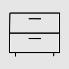 cupboard line icon illustration vector, cupboard line icon illustration design