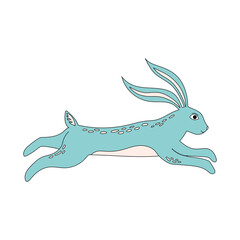 Running rabbit illustration